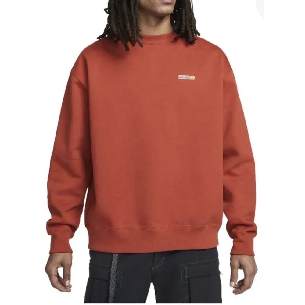 Nike ACG Therma-Fit Heavyweight Crew Sweatshirt Sporty Orange Pullover Size‎ M